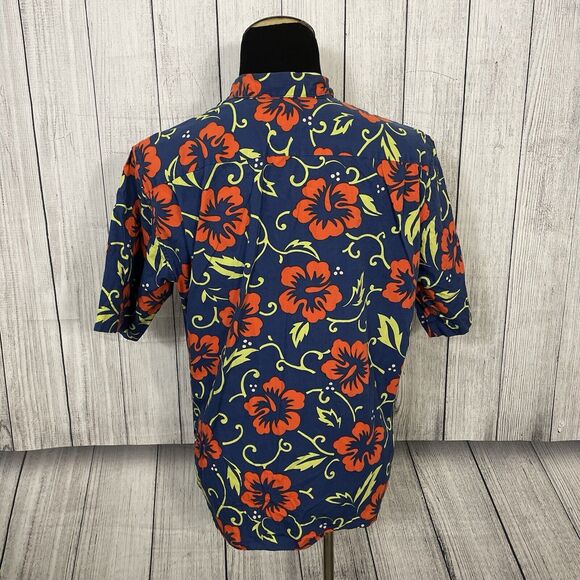 Phil Edwards Reyn Spooner Men's XL Blue Cotton Button-Front Hawaiian Shirt - Picture 4 of 5